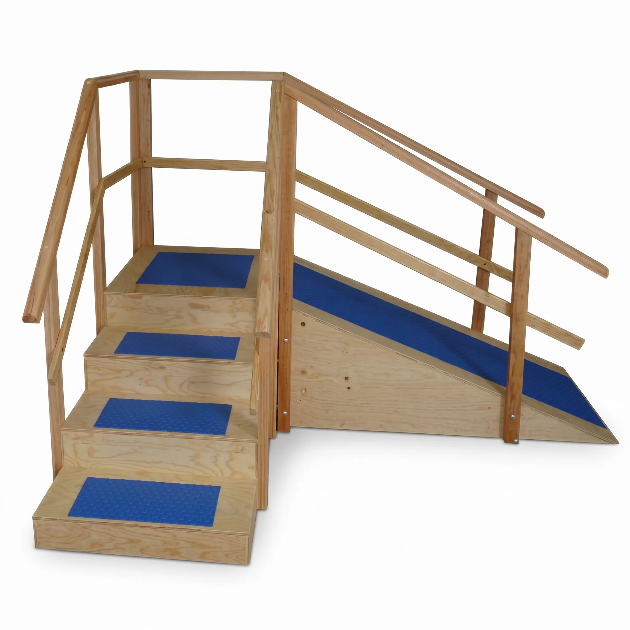 Escalera de Madera con Rampa